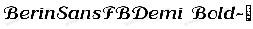 BerinSansFBDemi Bold字体转换